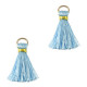 Mini Tassel 2cm - Gold-ice blue